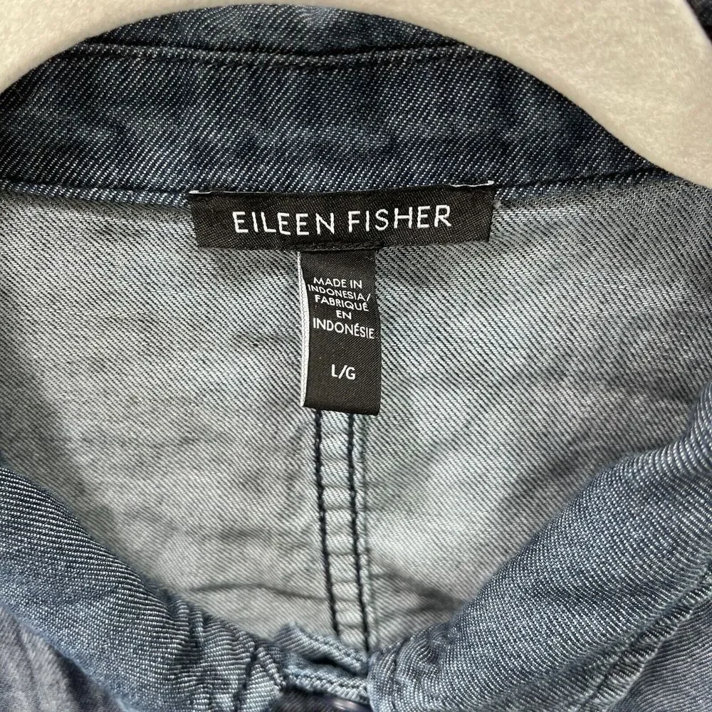 Eileen Fisher Indigo Jean Jacket - Picture 3 of 11
